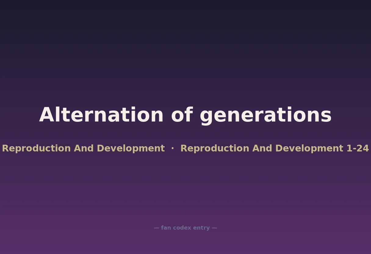 Alternation of generations