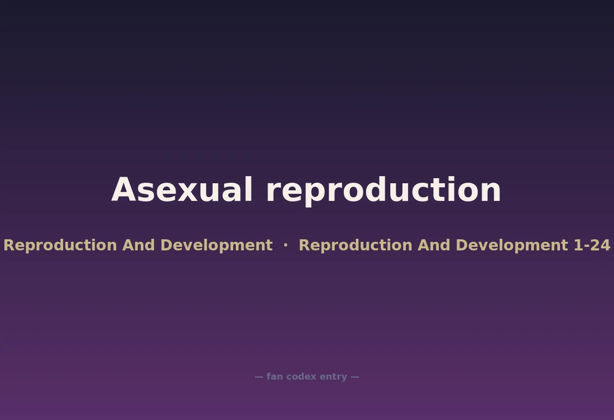 Asexual reproduction