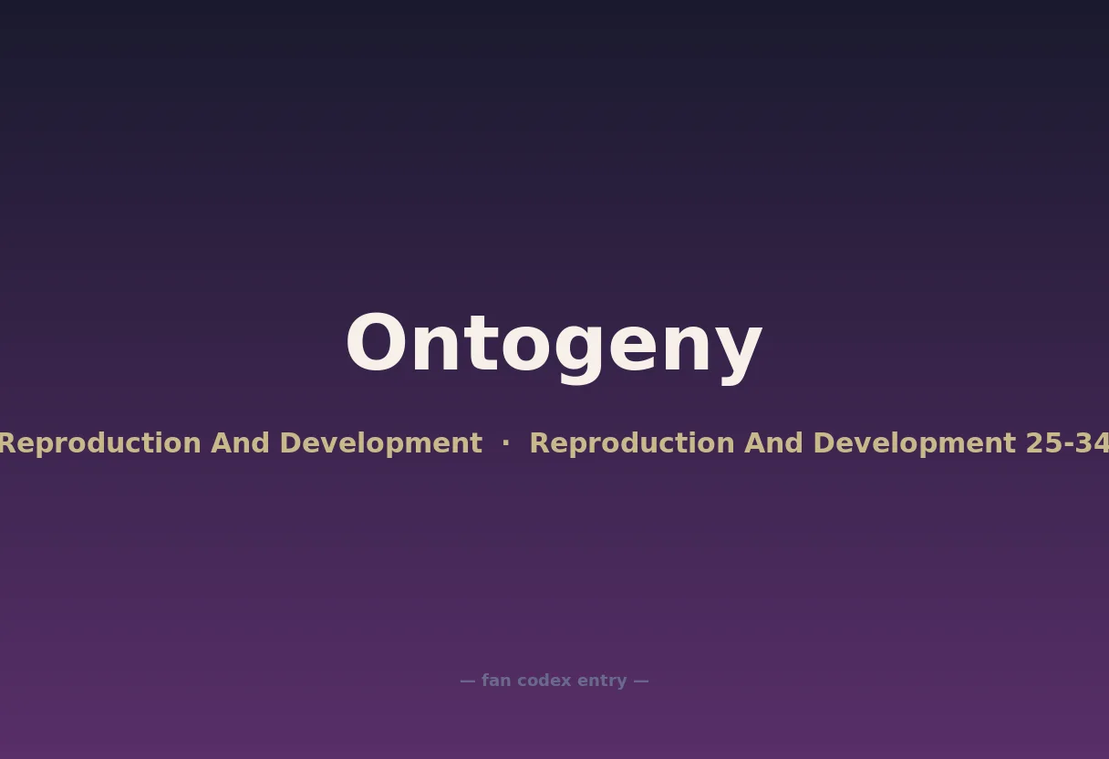 Ontogeny